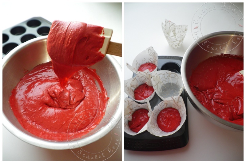 Red velvet cupcake St Valentin