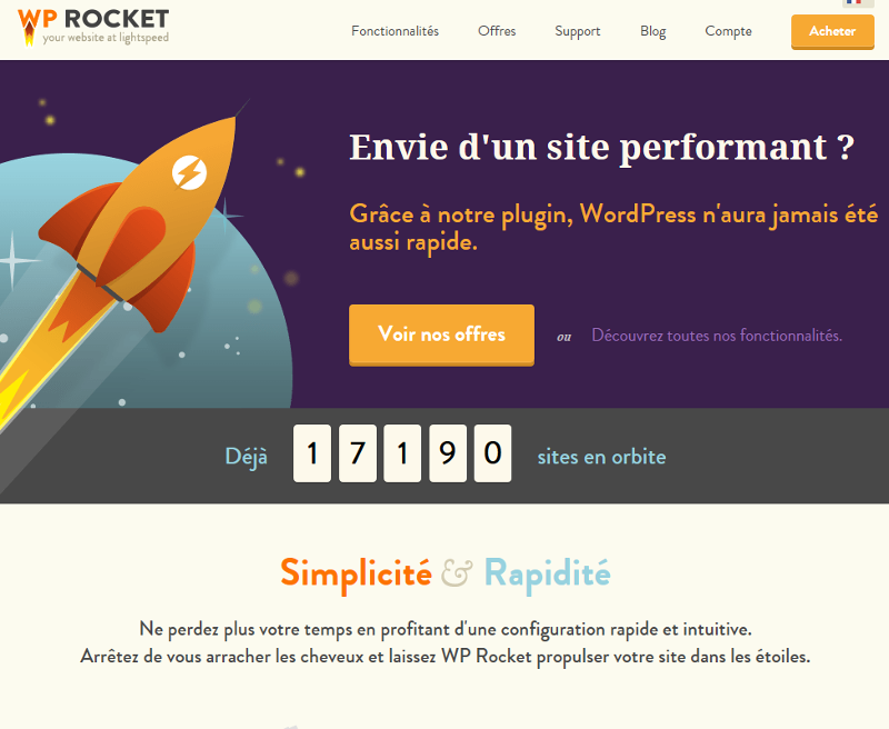 Wordpress WP Rocket plugin