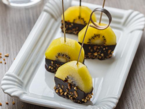 Sucettes De Kiwi Au Chocolat