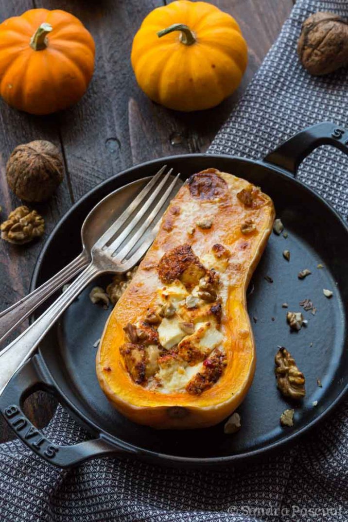 Courge Butternut Farcie Au Chèvre Recette Végétarienne 