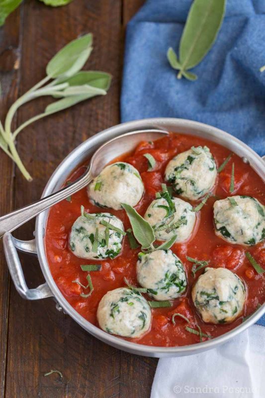 Raviolis tous nus aux épinards - Recette italienne