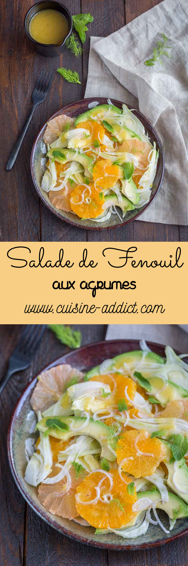 Salade au Fenouil, Agrumes & Avocat