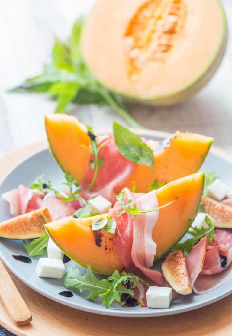 Salade Au Melon Jambon Et Figues Fraiches Recette De Salade