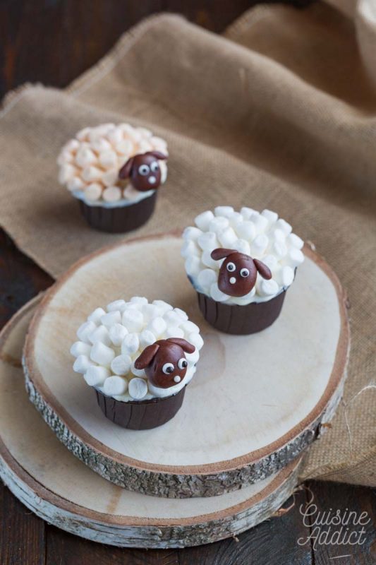 Cupcakes décorés de marshmallow