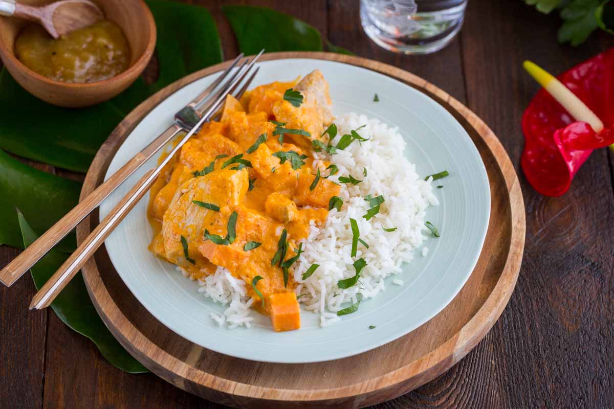 Curry Thaï Au Poulet Courge Et Patate Douce