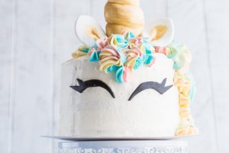 Gâteau décoré licorne