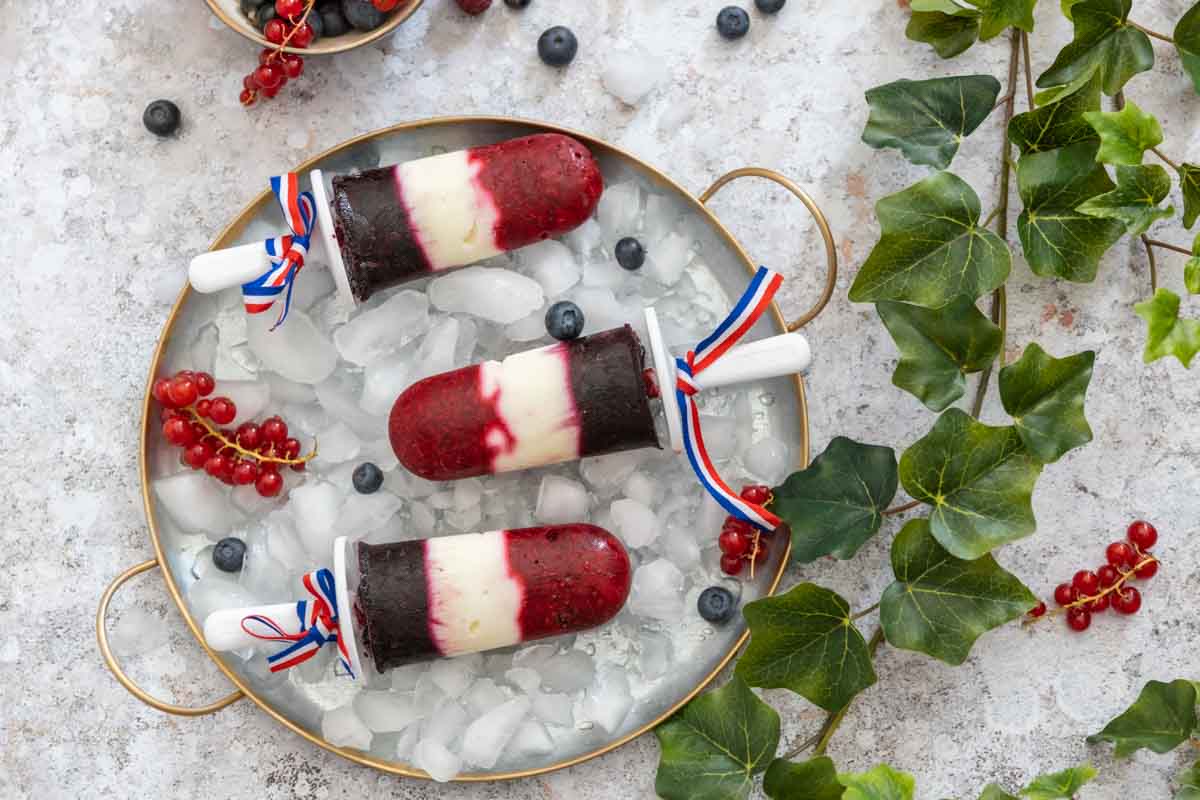 Recette de glace aux fruits tricolore