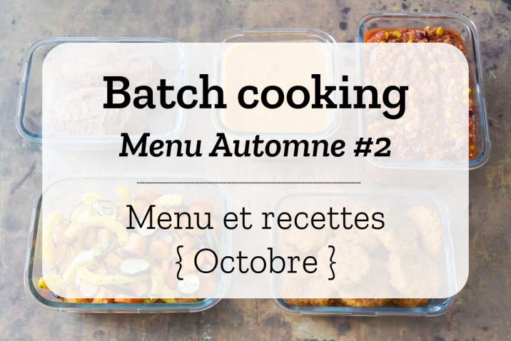 Batch cooking Automne 2