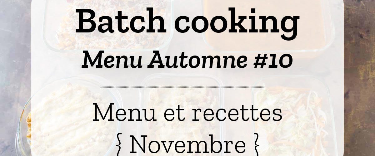 Batch cooking Automne 10