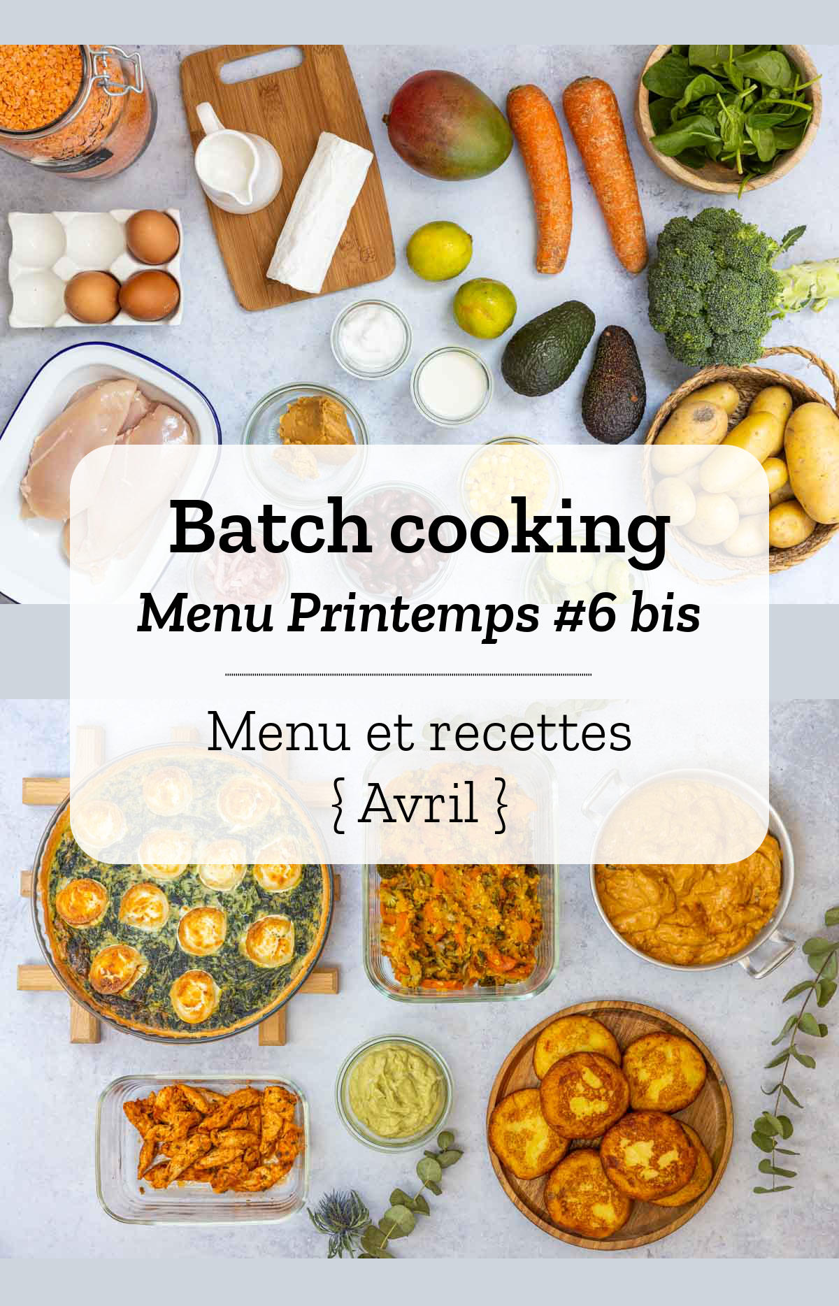 Batch cooking Printemps #6 bis - Mois d\'Avril 2020 - Semaine 18