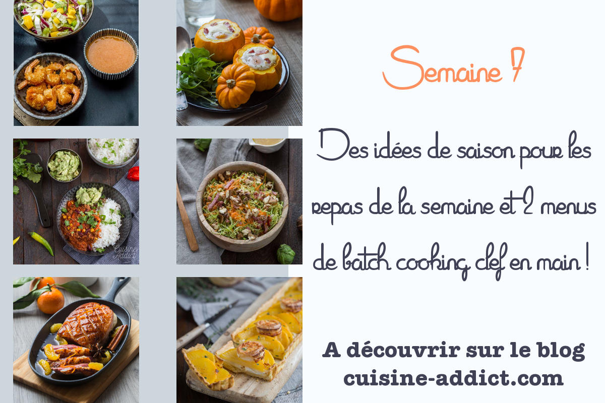 Menu pour la semaine 7 - Février