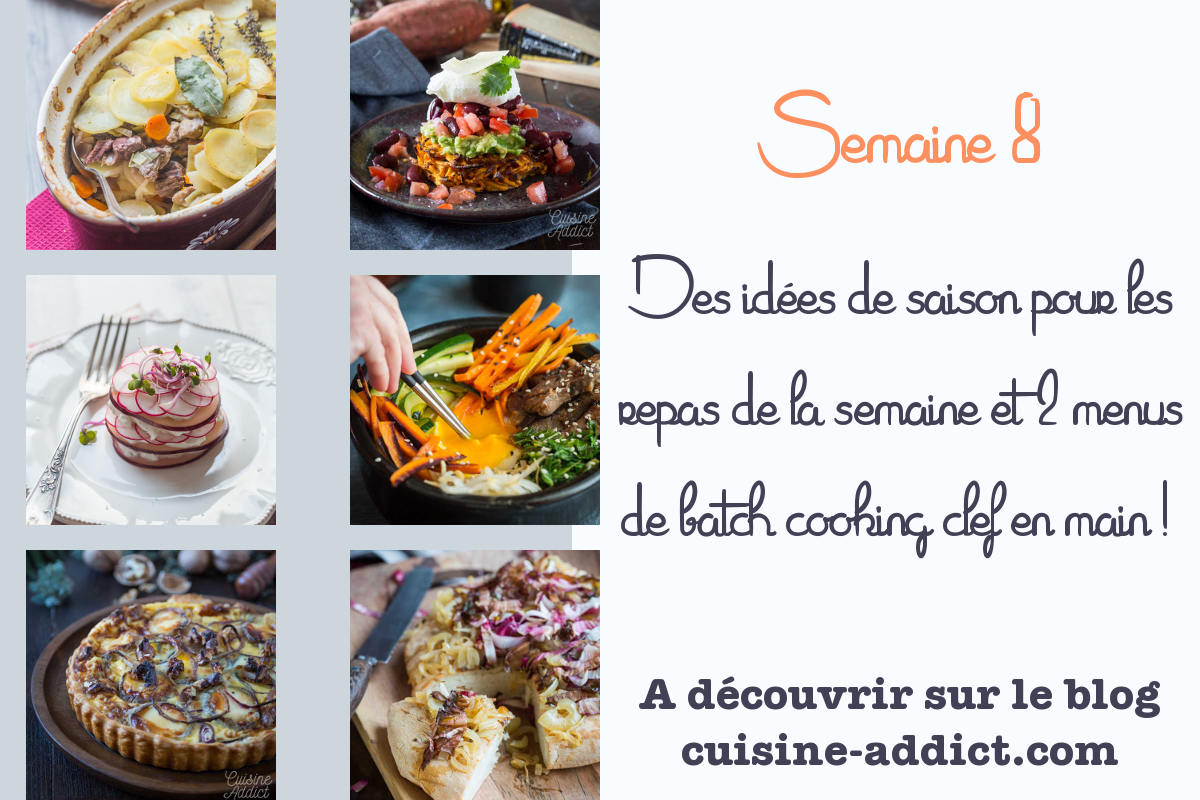 Menu pour la semaine 8 - Février 2021