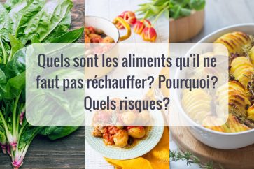 Quels sont les aliments qu’il ne faut pas réchauffer? Pourquoi? Quels risques?