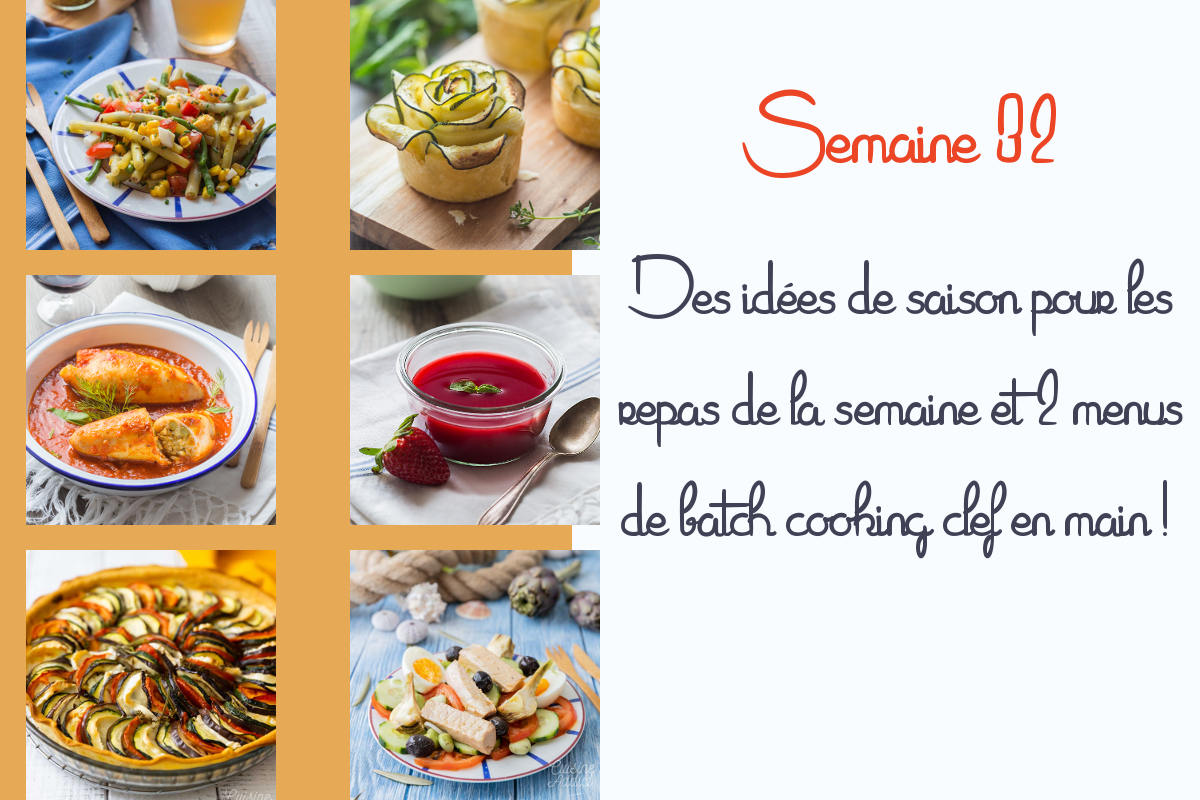 Menu pour la semaine 32 - Août 2021