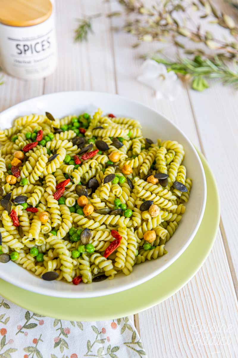 Pâtes Au Pesto De Petits Pois Et épinards - Cuisine Addict