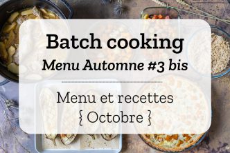 Menu de Batch cooking pour la semaine #41 - Mois d'octobre 2021