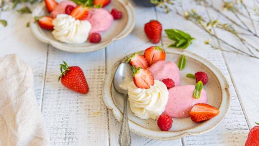 Recette de glace express à la fraise