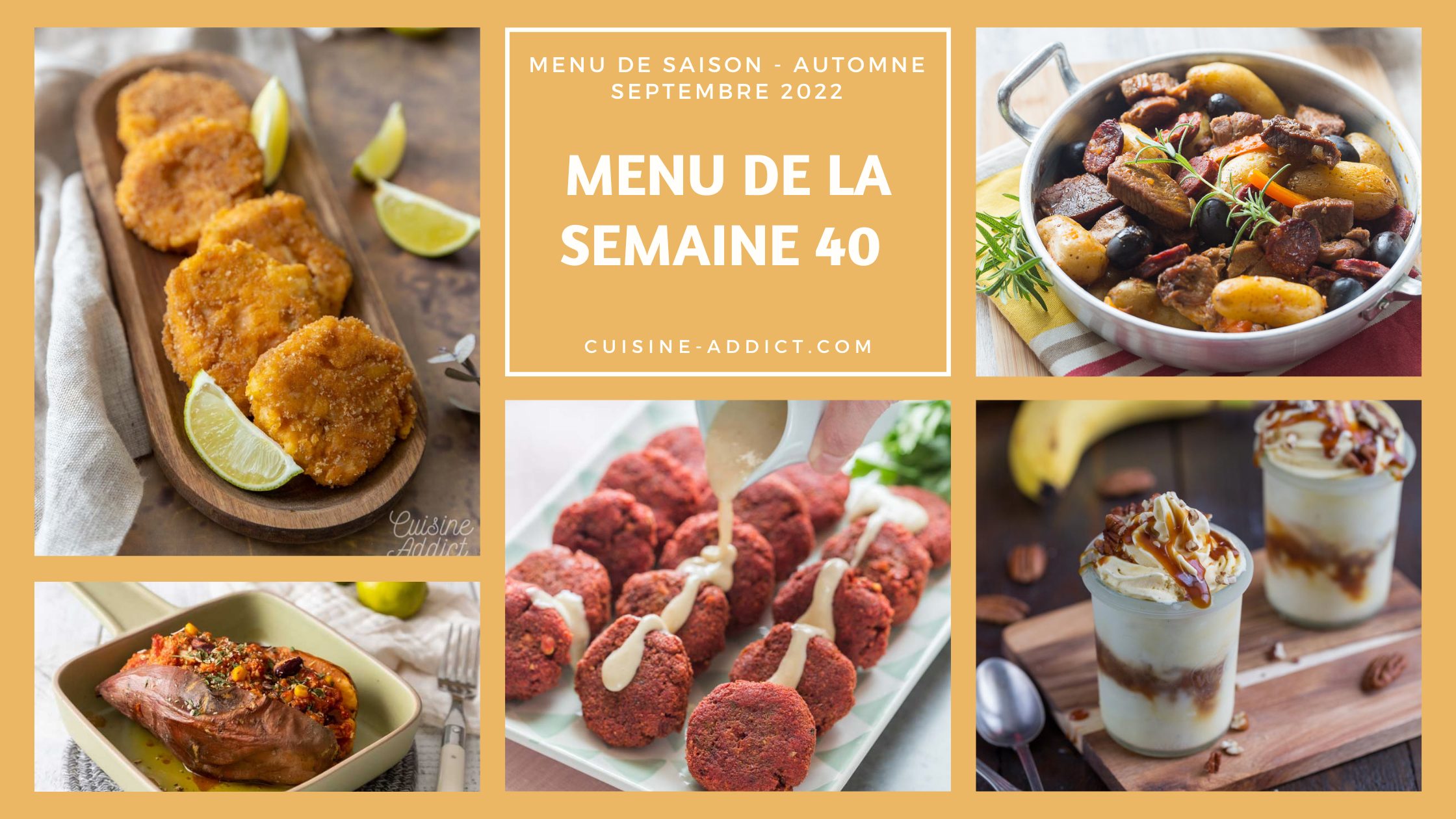 Menu pour la semaine 40 - Octobre 2022