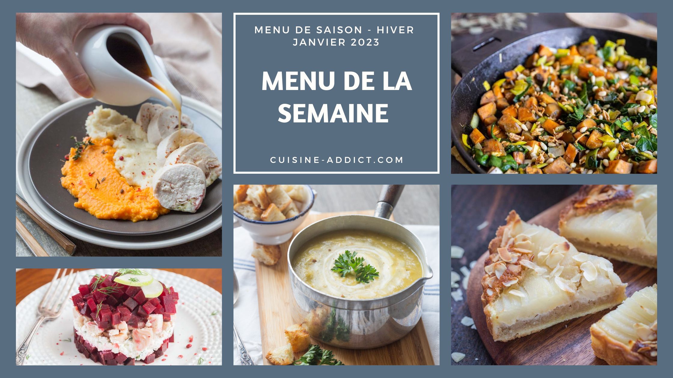 Menu pour la semaine 3 - Janvier 2023