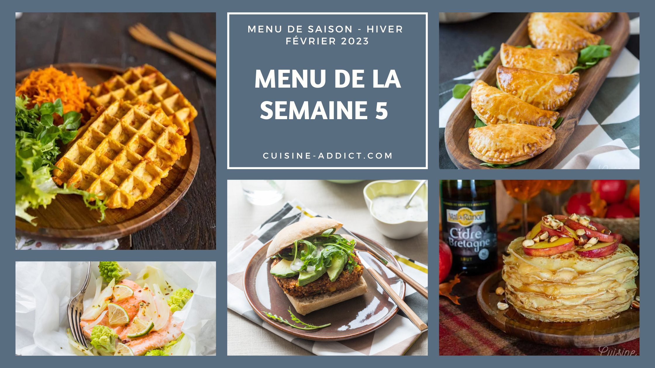 Menu pour la semaine du lundi 30 janvier au dimanche 5 février