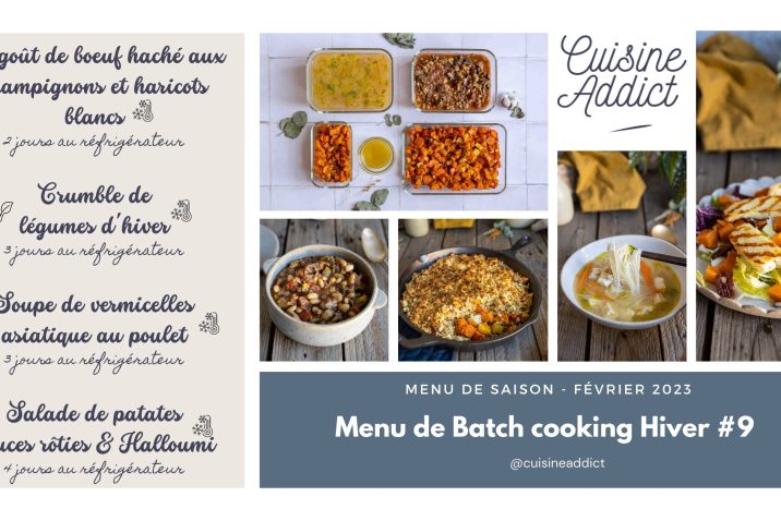 Batch Cooking - Menus Et Recettes Pour La Semaine Du 25 Février 2019