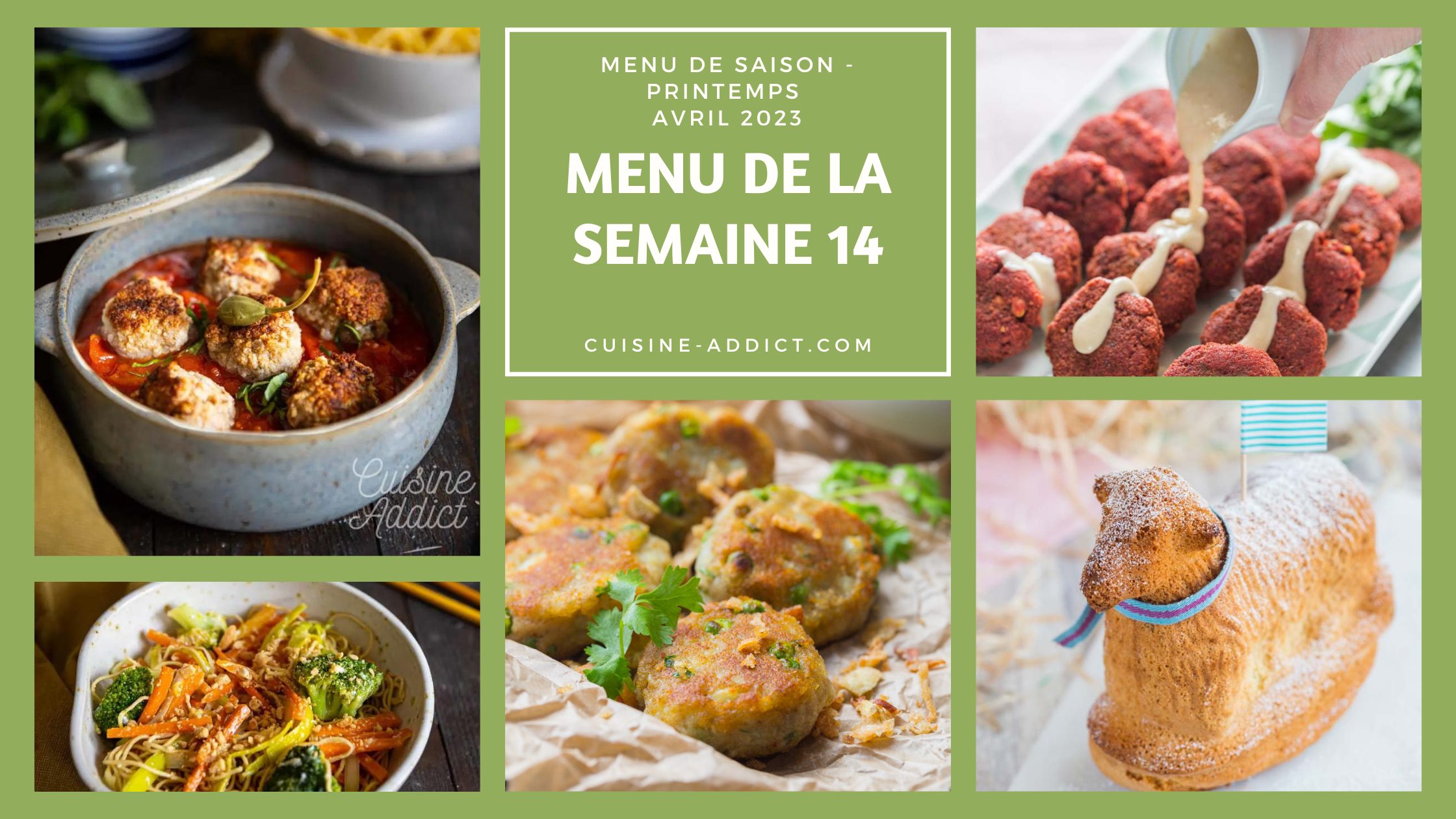 Menu de la semaine 14 - avril 2023