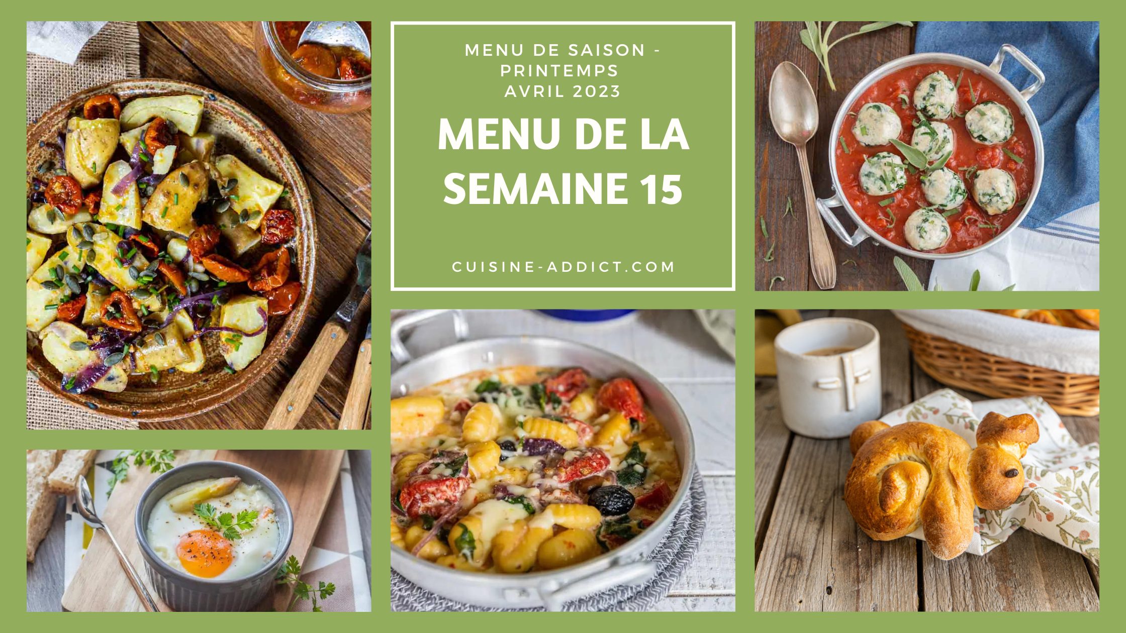 Menu de la semaine 15 - avril 2023