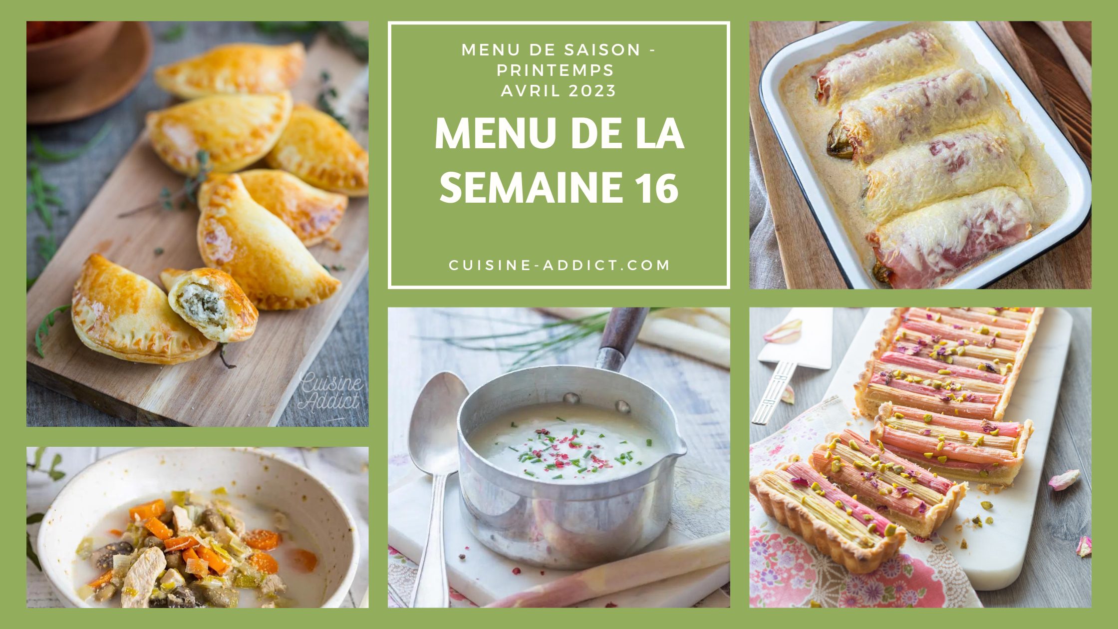 Menu de la semaine 16 - avril 2023