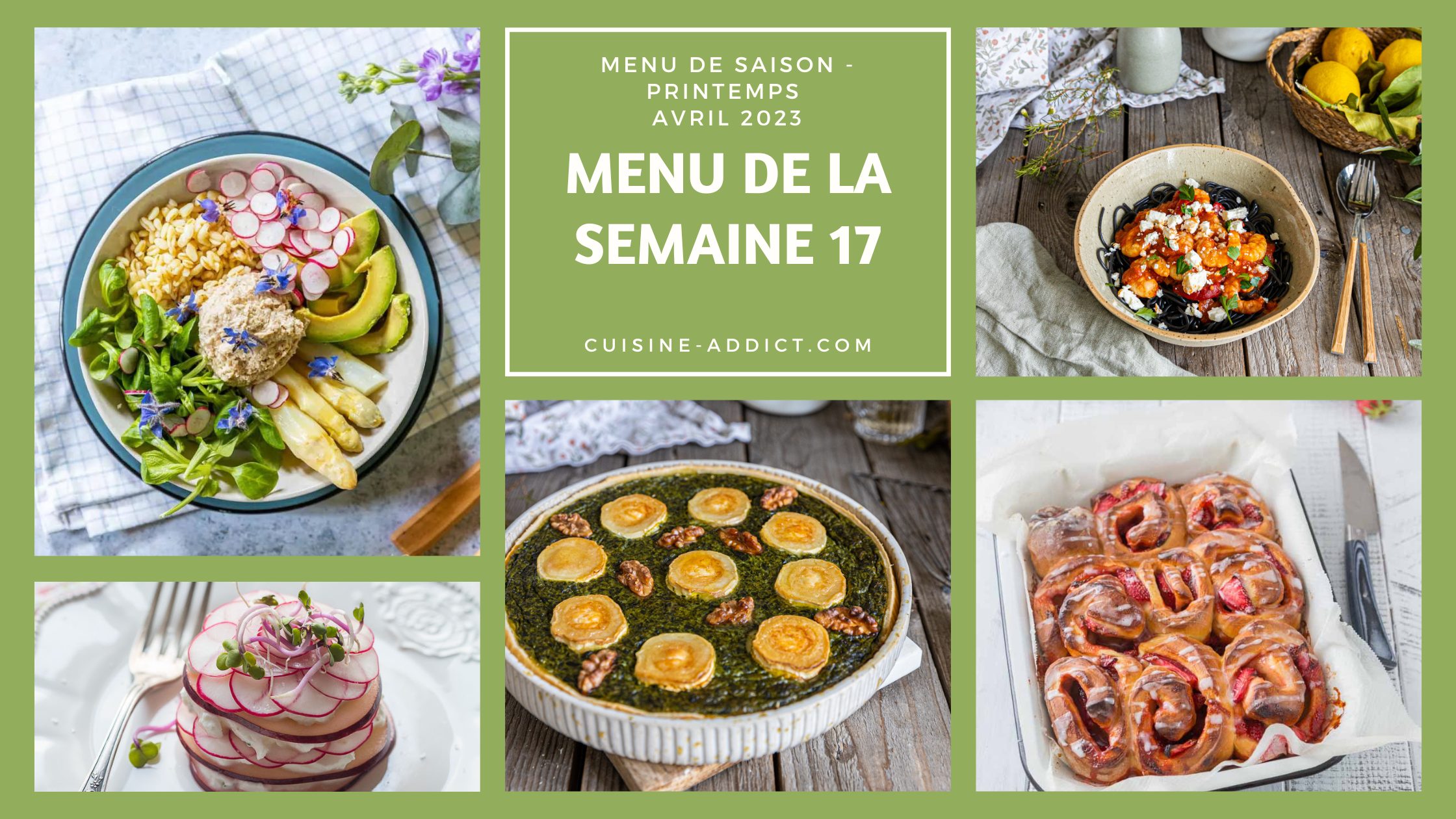 Menu de la semaine 17 - avril 2023