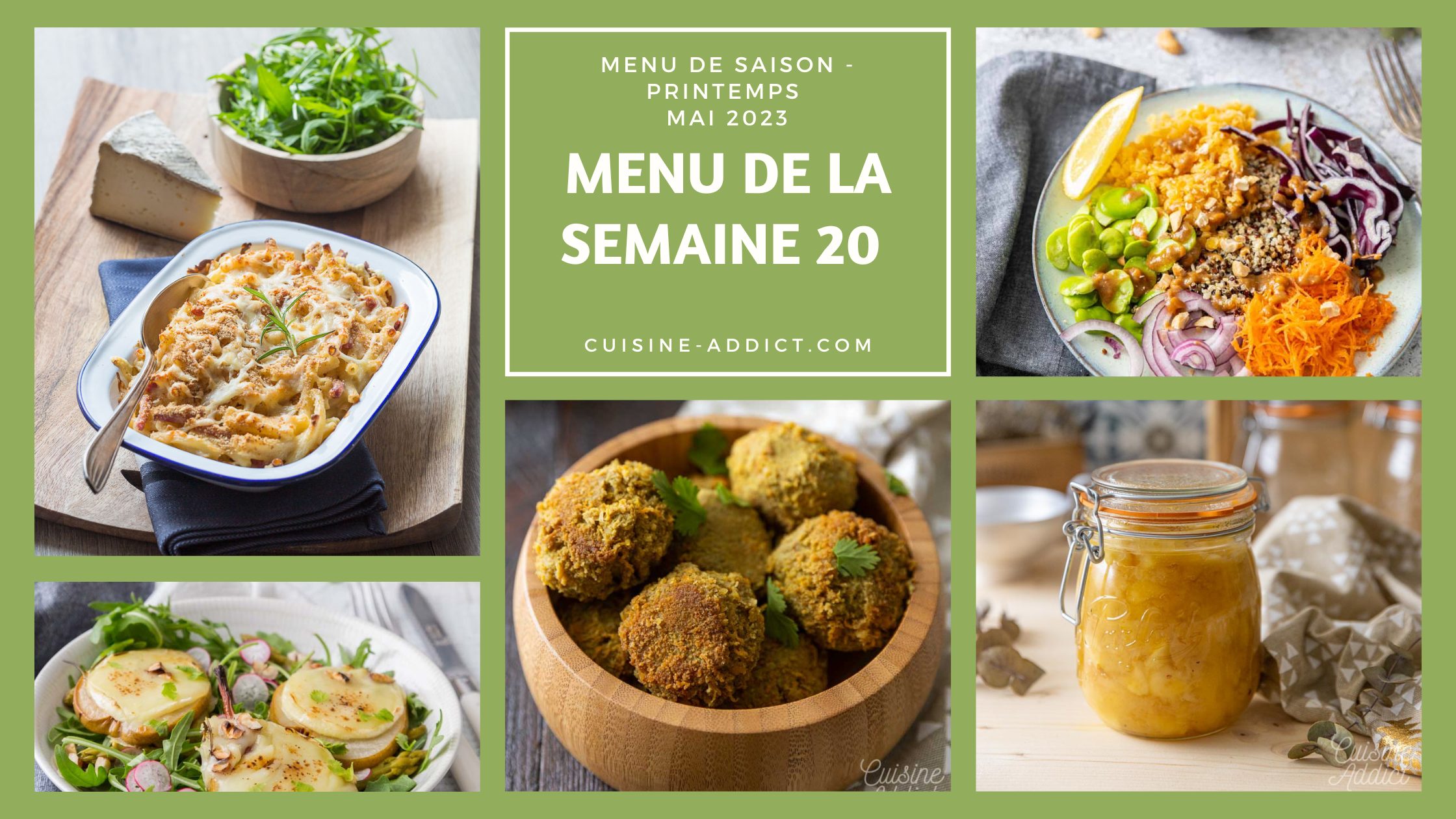 Menu de la semaine 20 - mai 2023