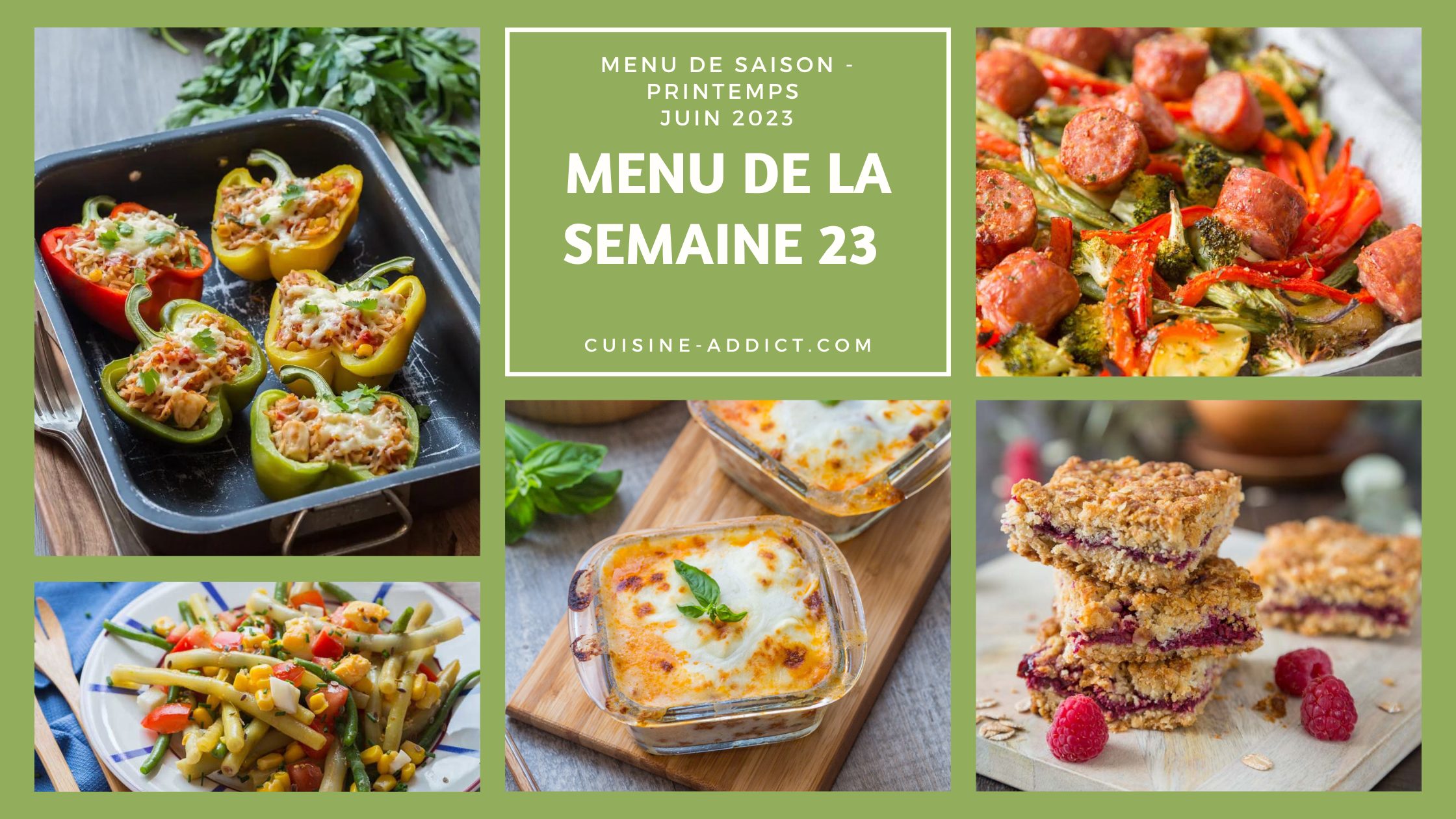 Menu de la semaine 23 - juin 2023