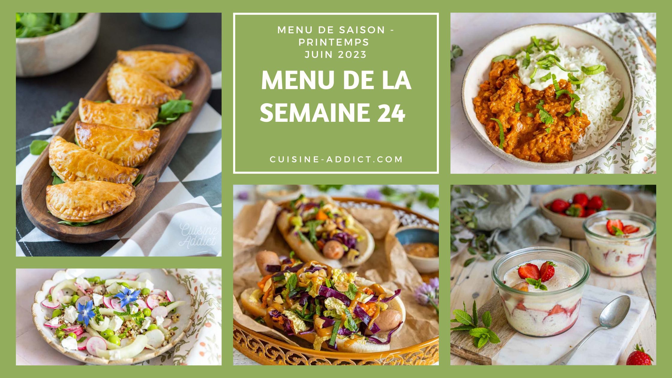 Menu de la semaine 24 - juin 2023