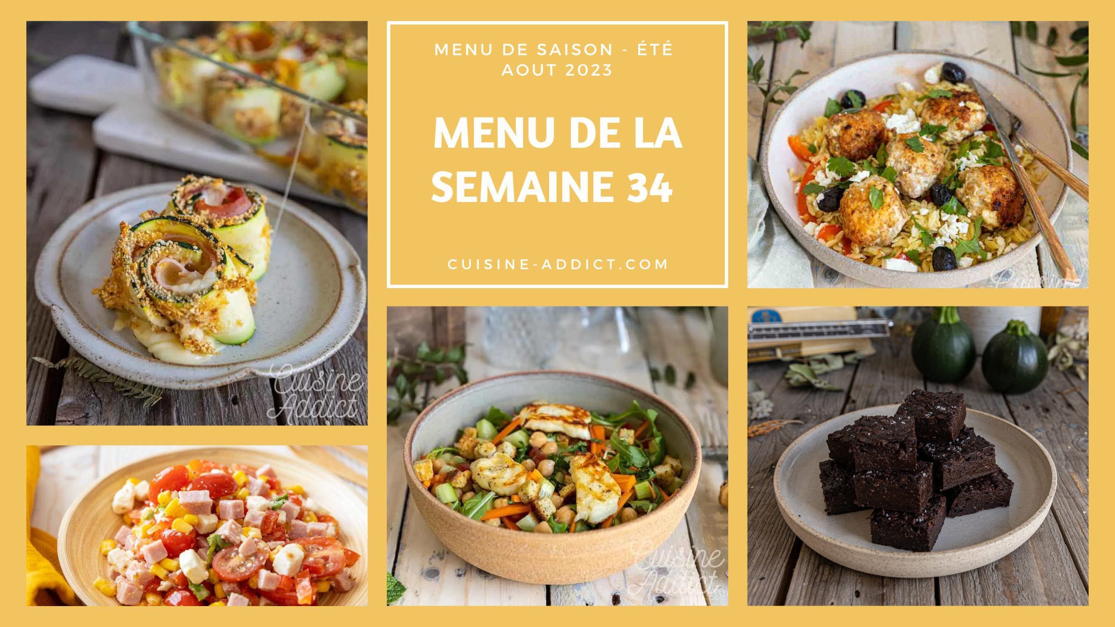 Menu de la semaine 34 - août 2023