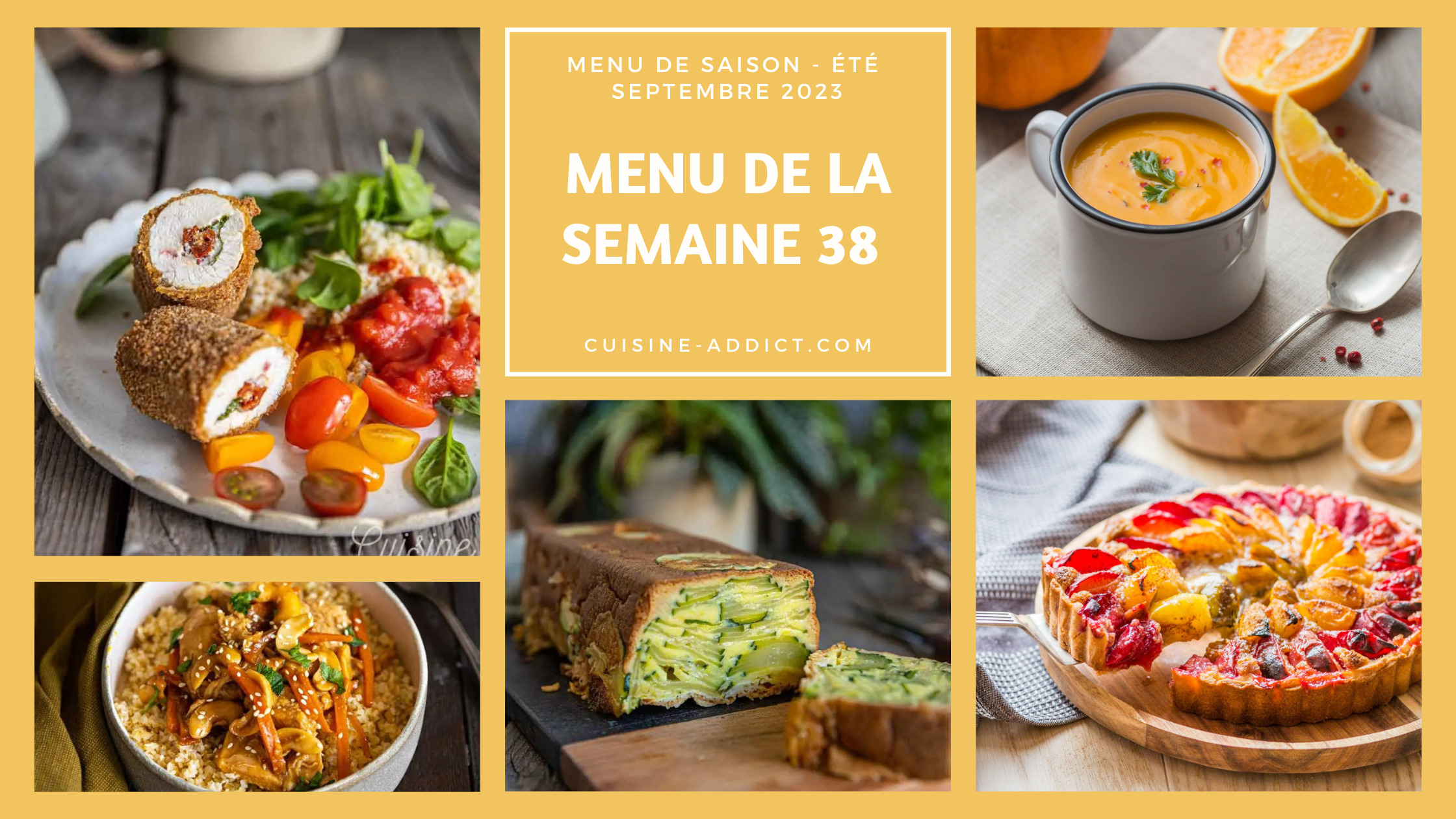 Menu de la semaine 38 - septembre 2023