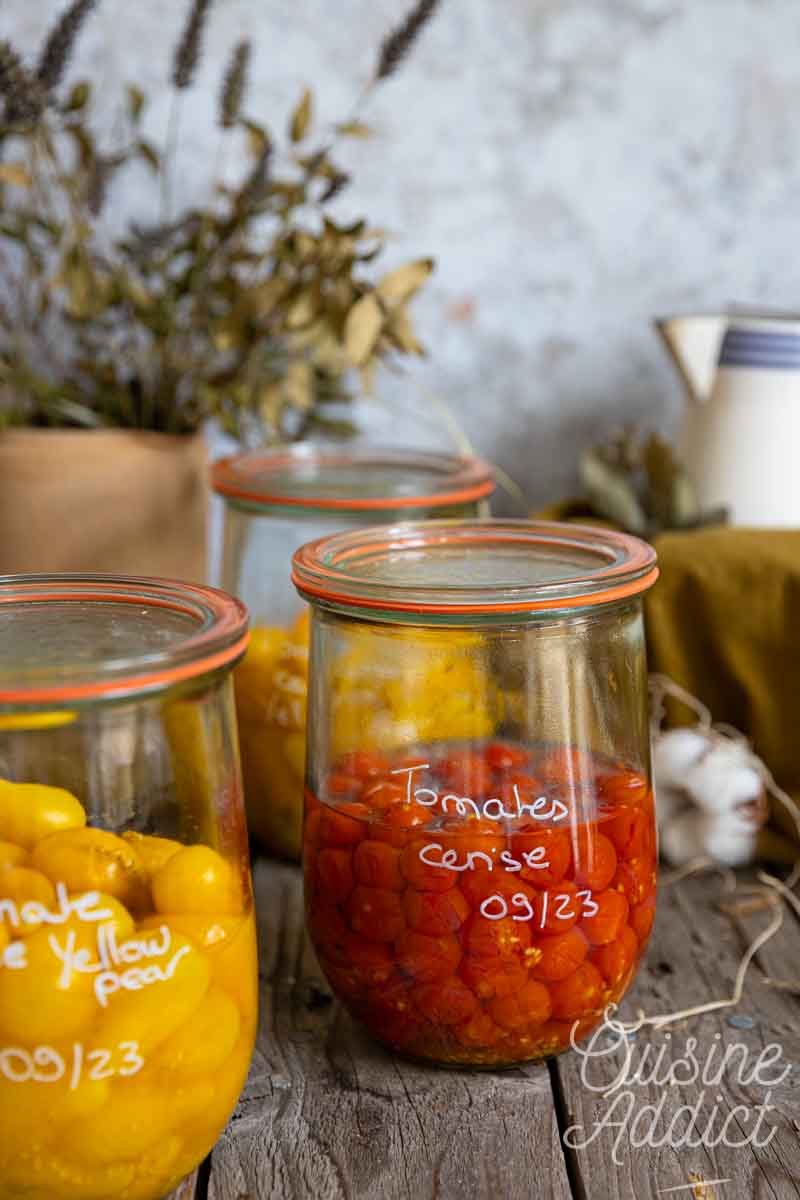 Conserver les tomates cerise en bocal