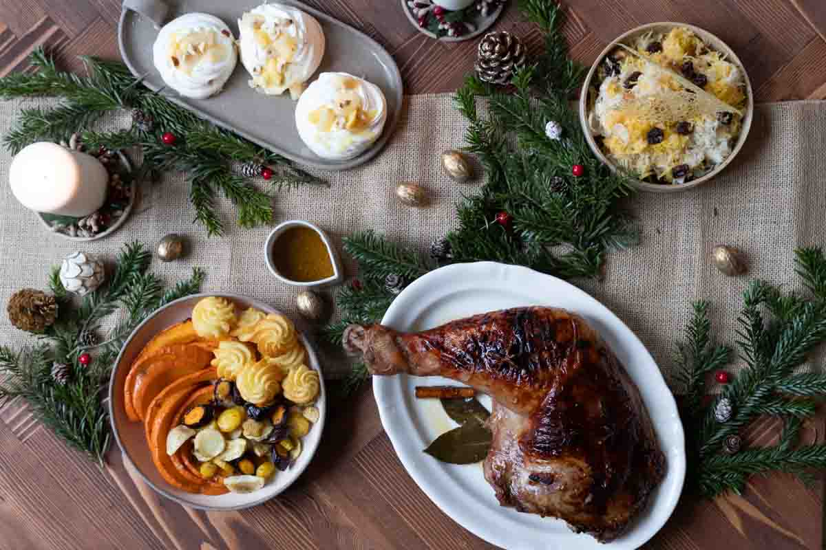 Menu de Noël local, de saison et économique