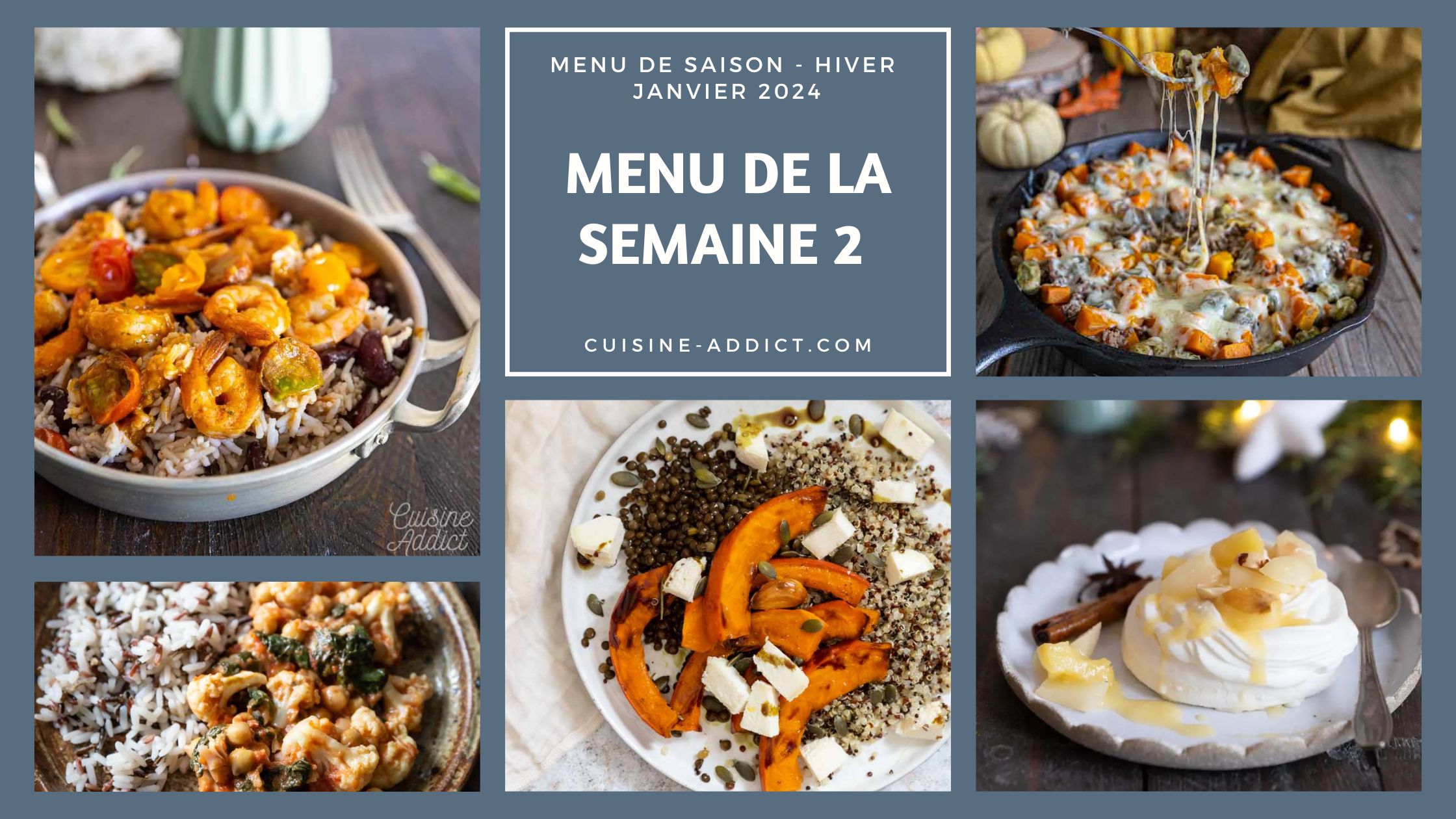 Menu de la semaine 2 - janvier 2024