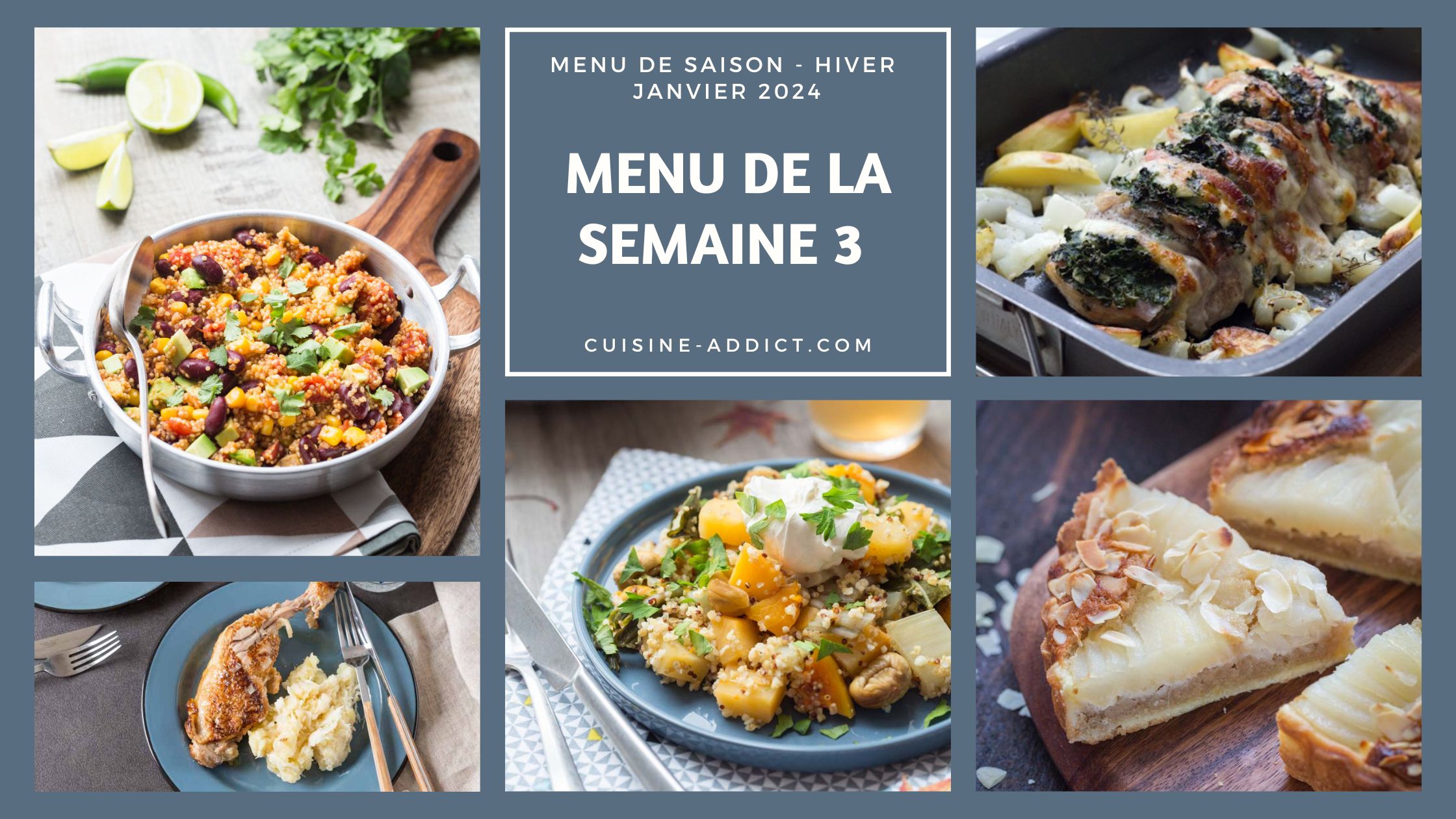 Menu de la semaine 3 - janvier 2024