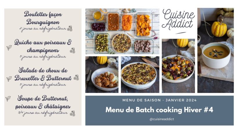 Tous les menus de batch cooking pour l'année - Cuisine Addict