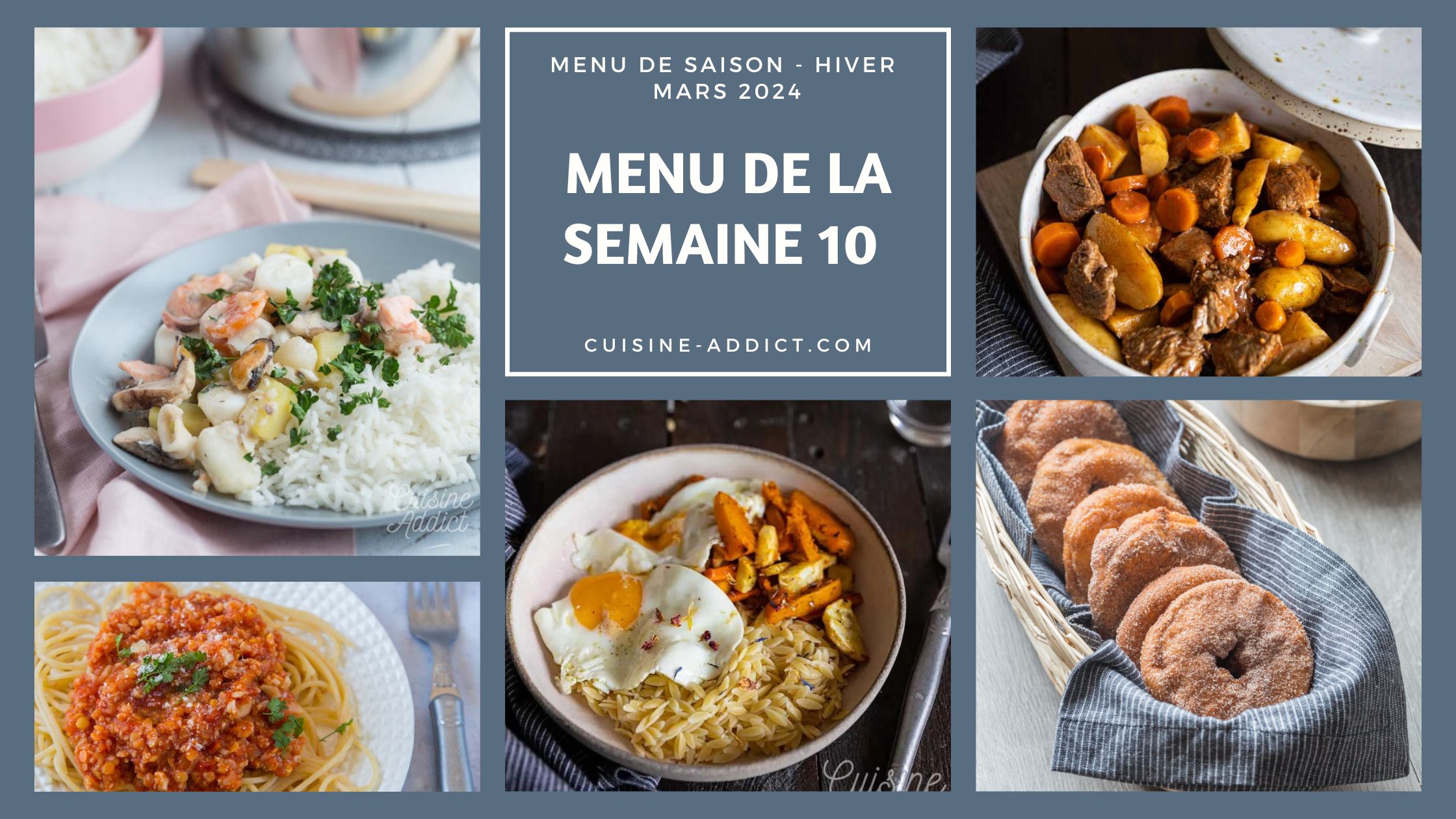 Menu de la semaine 9 - mars 2024