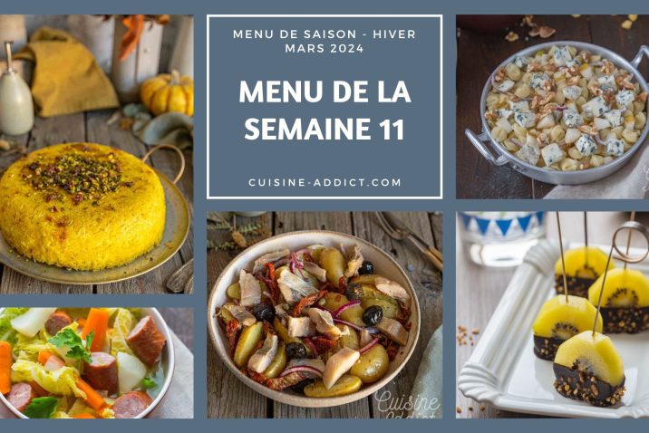 Menu De La Semaine - Cuisine Addict