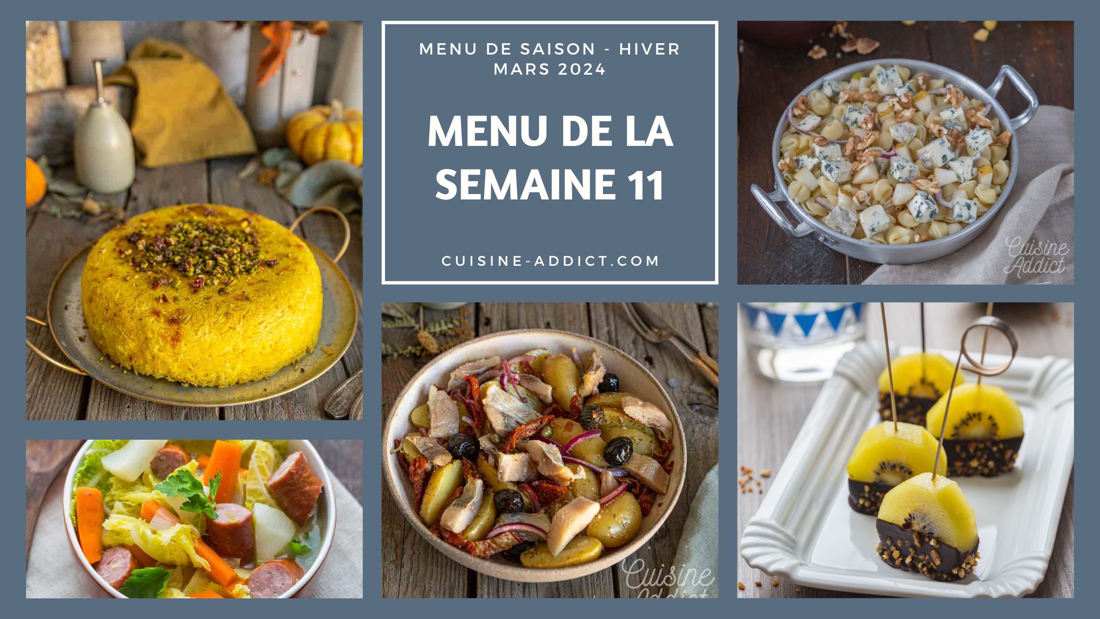 Menu de la semaine 11 - mars 2024