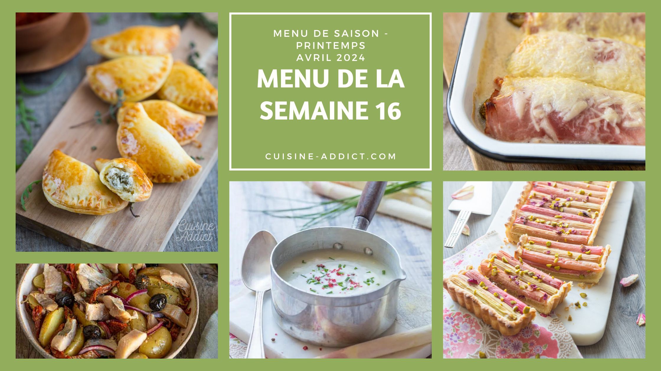 Menu de la semaine 16 - avril 2024