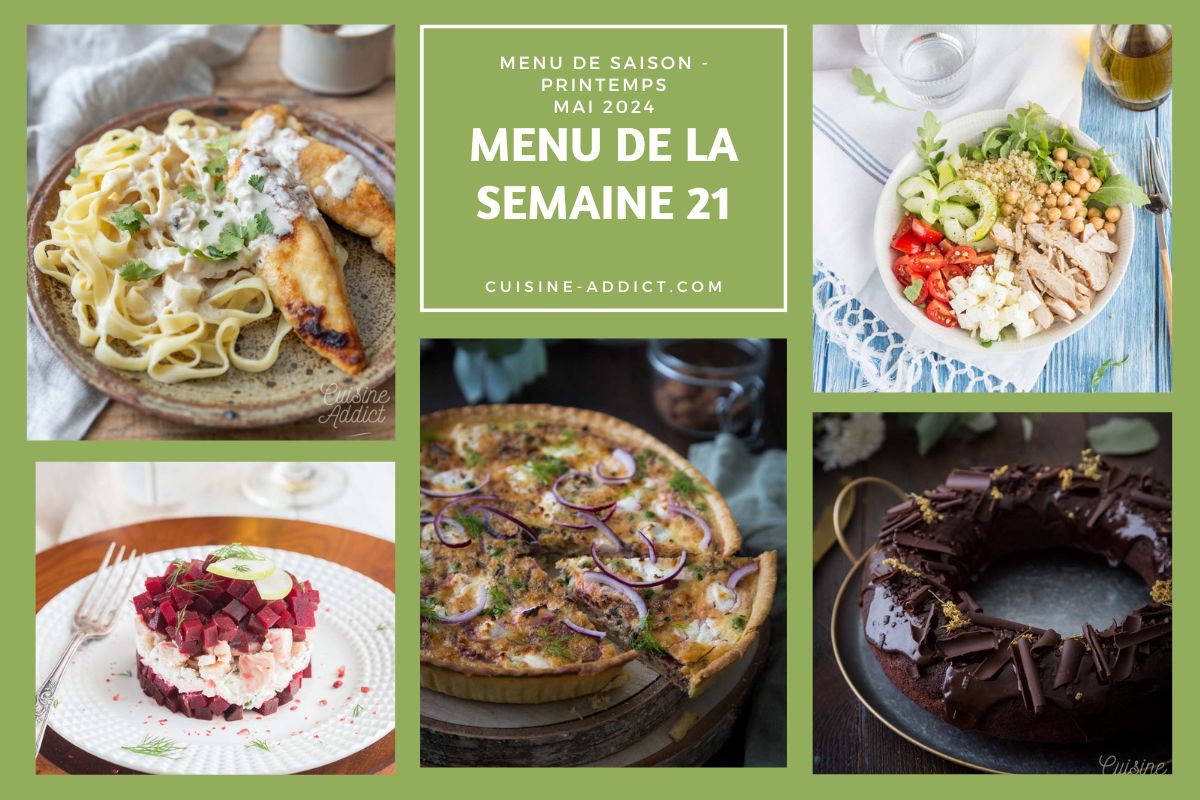 Menu de la semaine 21 - mai 2024