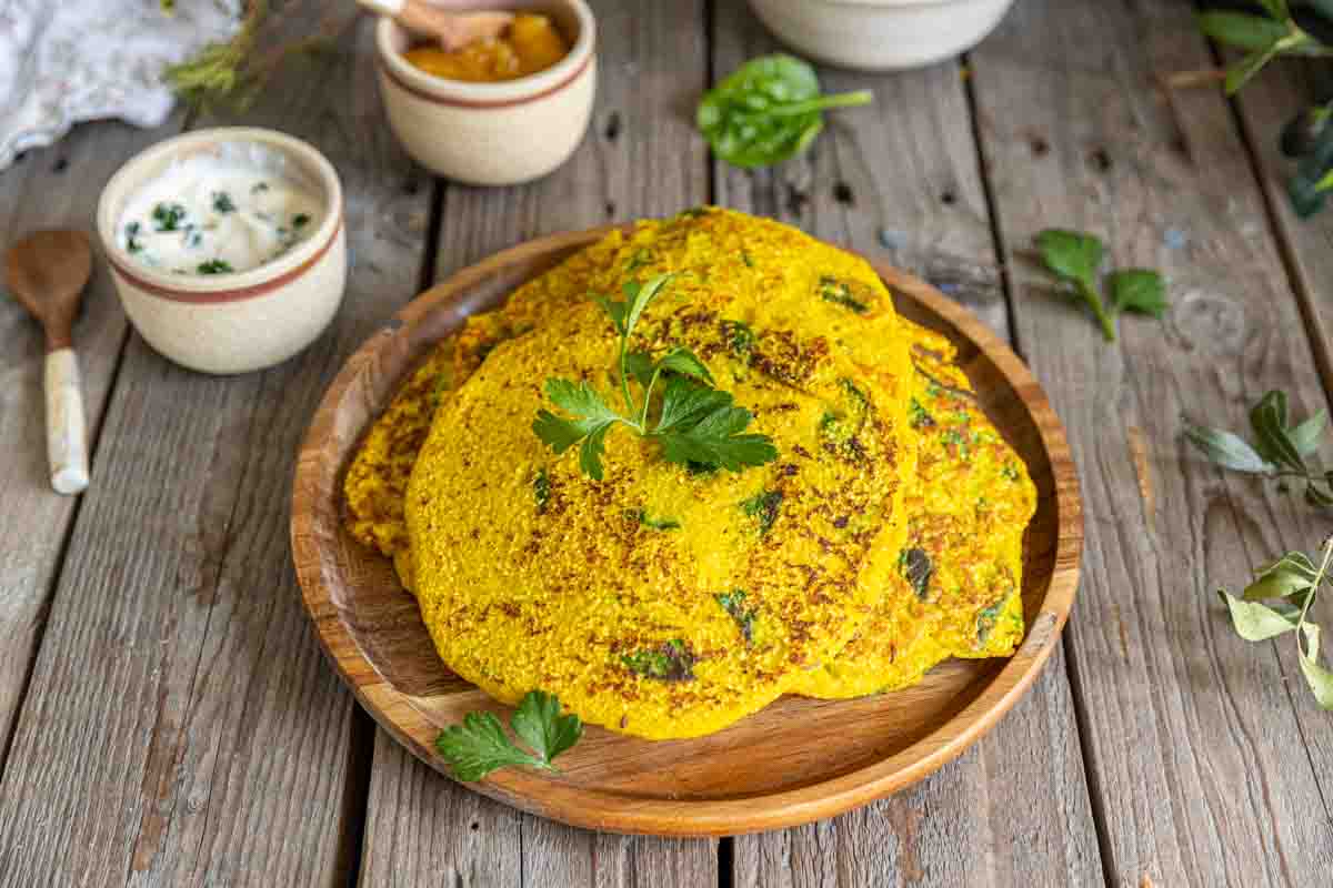 Recette de crêpes indiennes aux lentilles jaunes