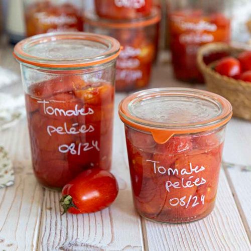 Recette de bocaux de tomates pelées