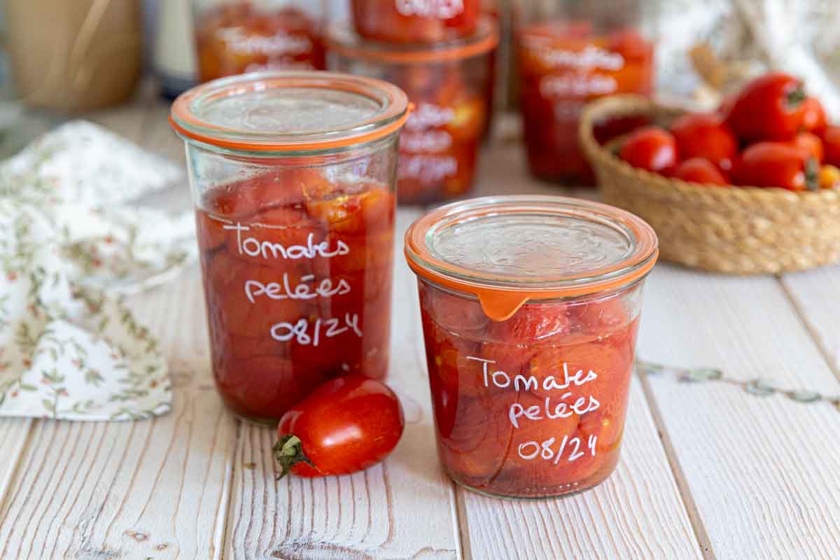 Recette de bocaux de tomates pelées