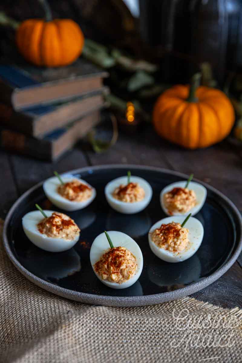 Oeufs mimosa pour Halloween