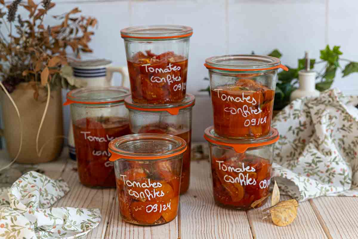 Recette de bocaux de tomates confites