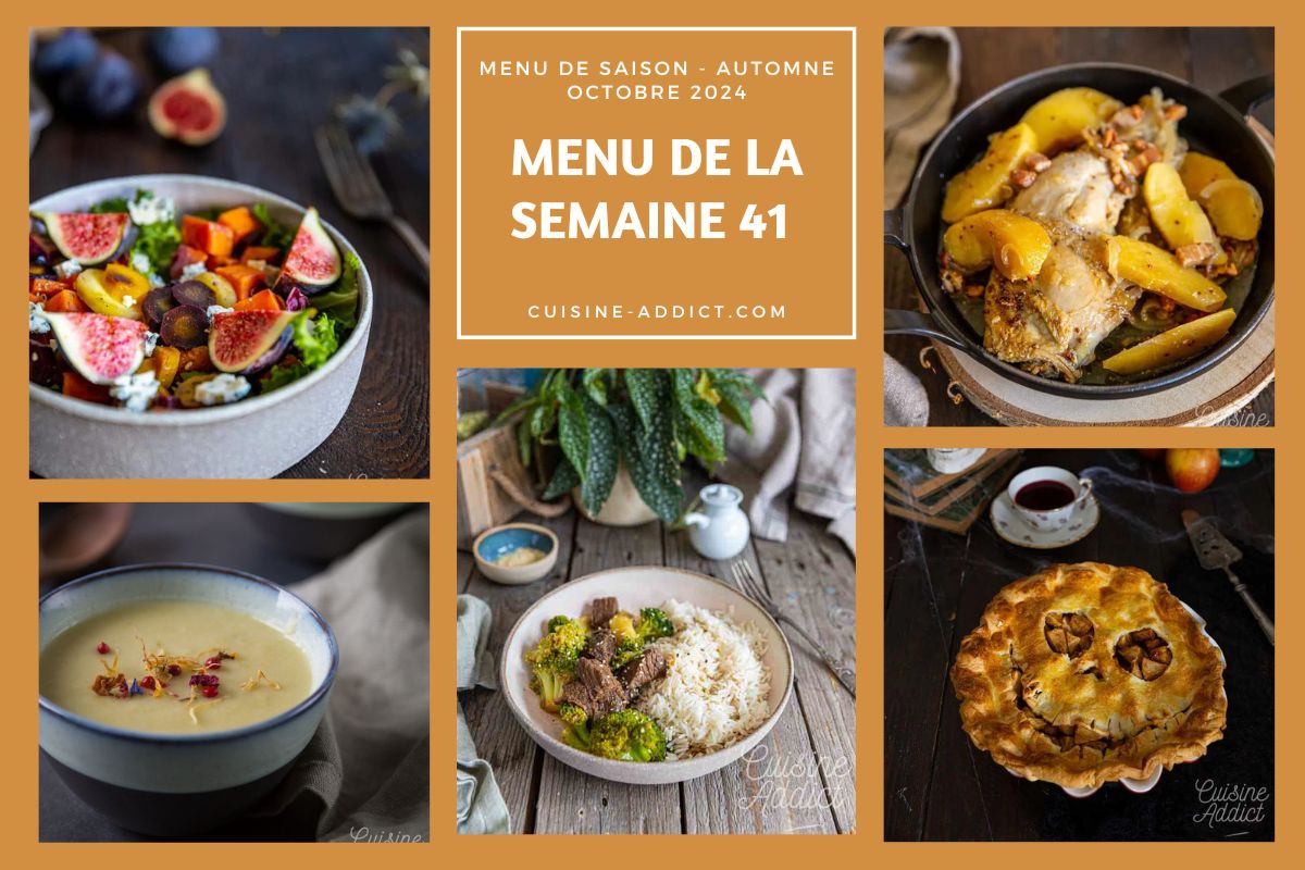 Menu de la semaine 41 - octobre 2024